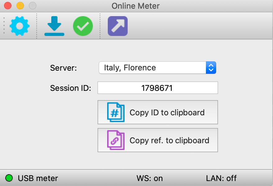 online-meter theta meter Italia server